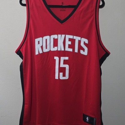 Houston Rockets Custom Hi #15 Fanatics Fast Break Jersey Men's L NWOT Red NBA