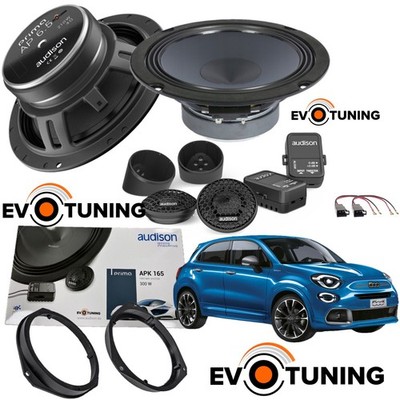 Kit 4 Lautsprecher Audison APK 165 6,5'' 16,5 cm 2-Wege Fiat 500X Schwarz