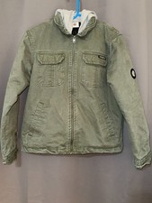 Kids Quiksilver Jacket Size L Black Quilted Zip-Up Outdoor Casual