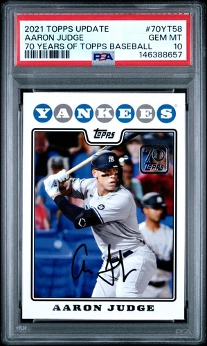 146388657 Aaron Judge 2021 Topps Update #70YT-58 70 Years of Baseball PSA 10