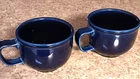 Fiesta Fiestaware 18 oz Jumbo Coffee Soup Mug Cobalt Blue HTF Set of Two