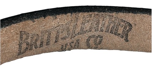 Men’s Black Britt’s Leather Belt length 33”-38” 1” Width USA CO - Picture 4 of 8