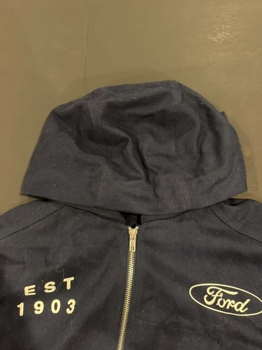 Ford Est 1903 Mechanic Jacket Mens Small Navy Workwear Graphic Shop Coat image 4