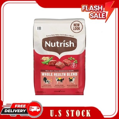 Nutrish Real Beef, Pea & Brown Rice Recipe Whole Health Blend Dry Dog Food, 40lb