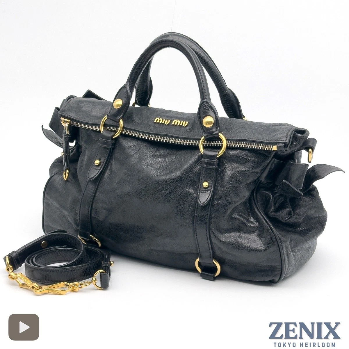 Miu Miu Bow Leather Exterior Bags & Handbags for Women for sale | eBay
