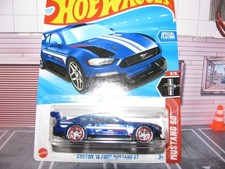 2025 Hot Wheels Blue Custom 18 Ford Mustang Gt 211 Wreal Riders Wheel Swap