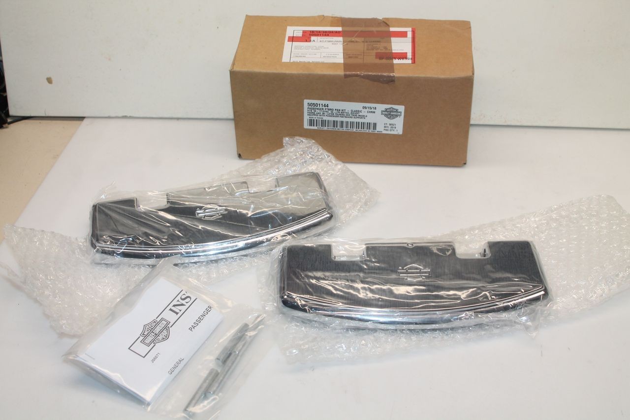 Plateaux marche-pieds passager chrome résistant aux vibrations pour moto