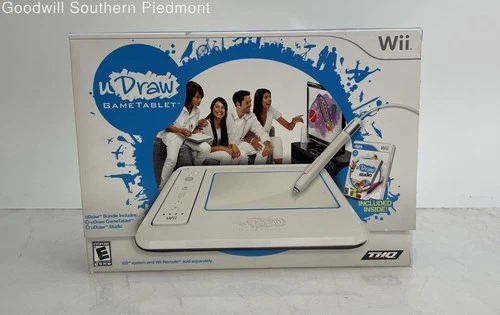 uDraw Studio (Nintendo Wii, 2010) Game with Tablet in Box CIB - Tested