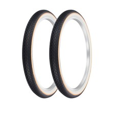 PRO TIRES 24 x 2.125 BLACK/WHITE YELLOW LINE G-5009 PAIR 2 PCS 