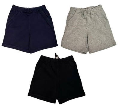 18 M BOYS 3 PAIR OF 100% COTTON SOFT FLEECE SHORTS BLACK NAVY GRAY CIRCO