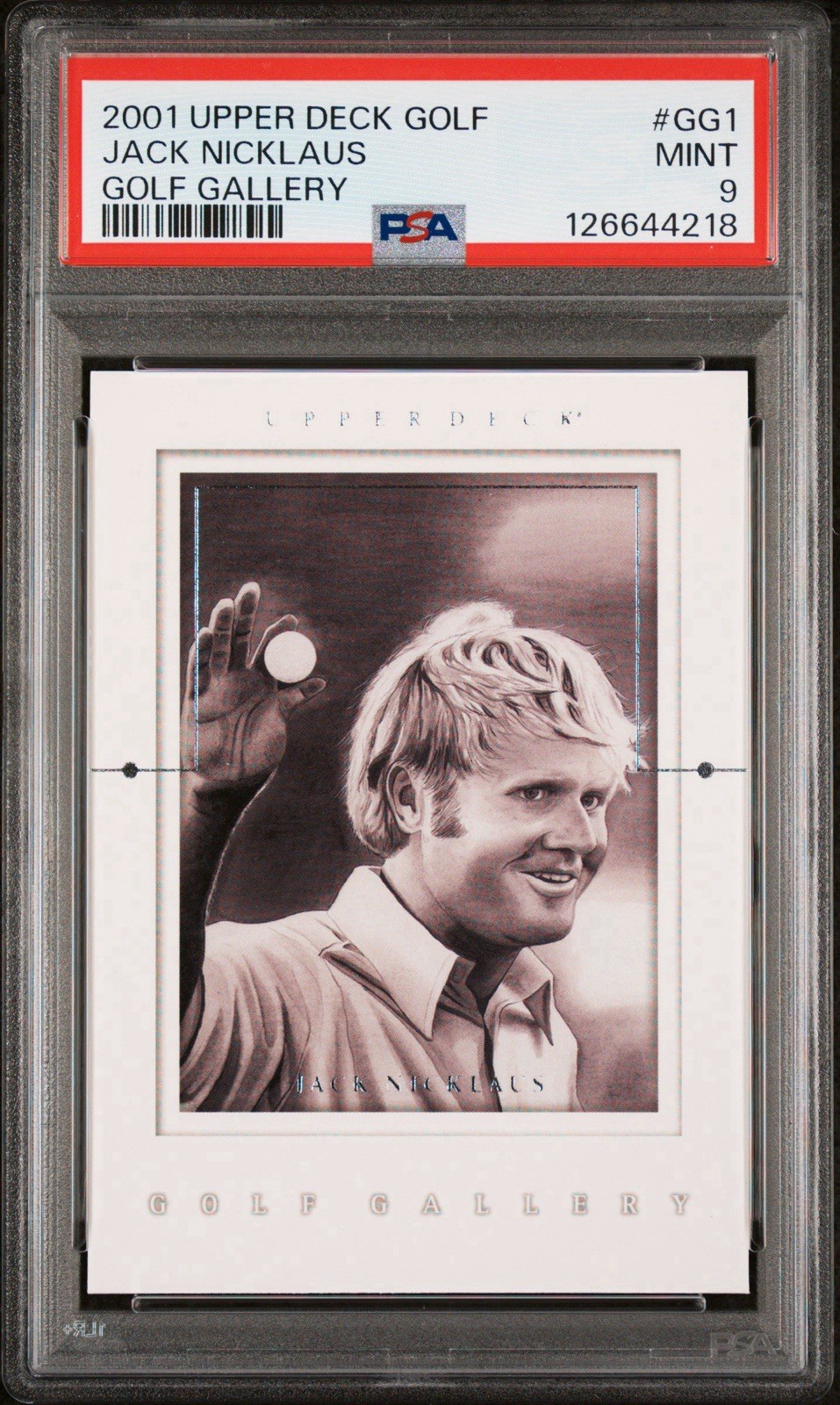 JACK NICKLAUS PSA 9 MINT 2001 UPPER DECK GOLF GALLERY #GG1 THE GOAT 🐐