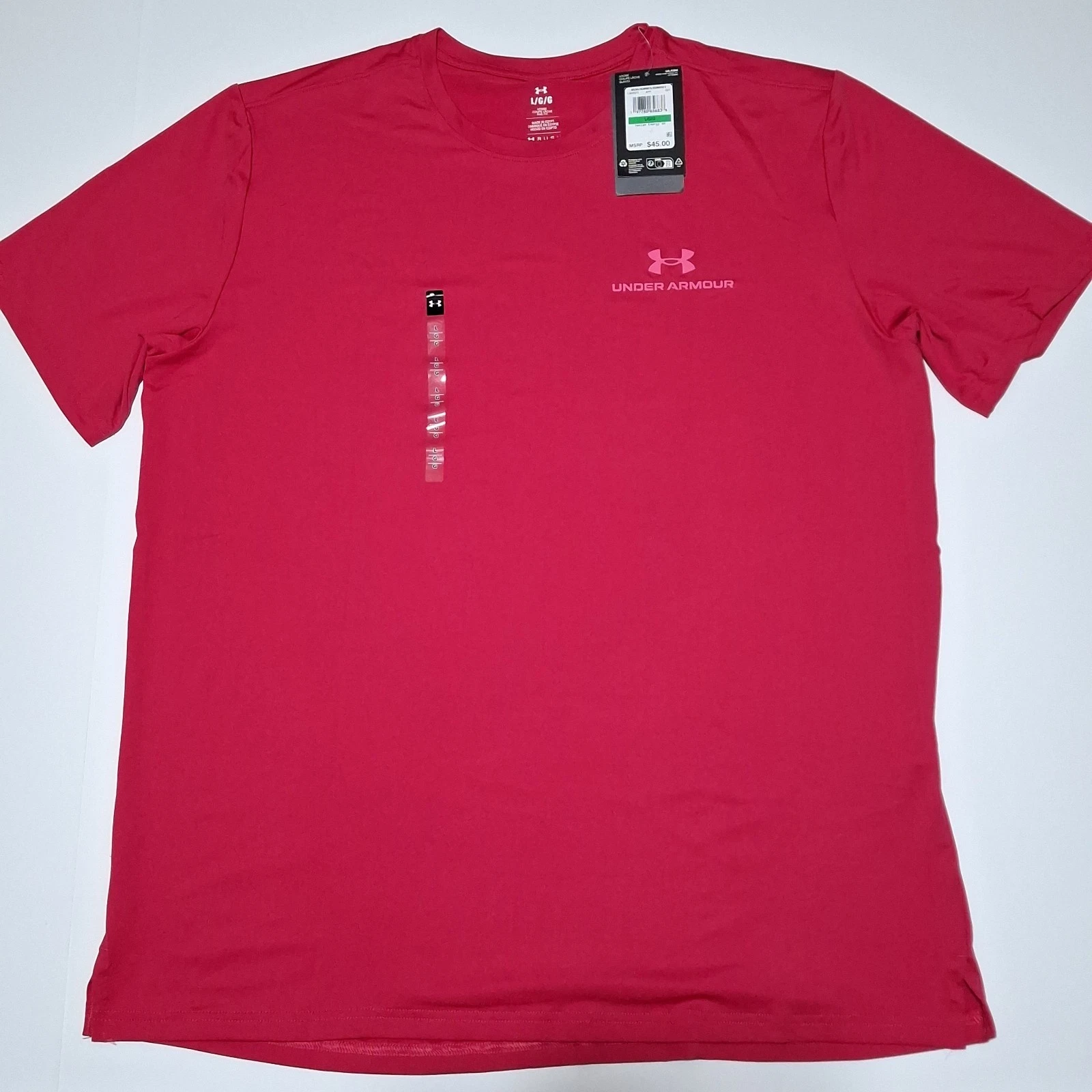 Under Armour Men's Large Vanish Energy Short Sleeve T-Shirt, Fuchsia Rush