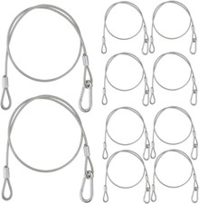 10PCS Premium Stage Lights Safety Cable, 110Lb Load Duty and 4Mm in Diameter, 3