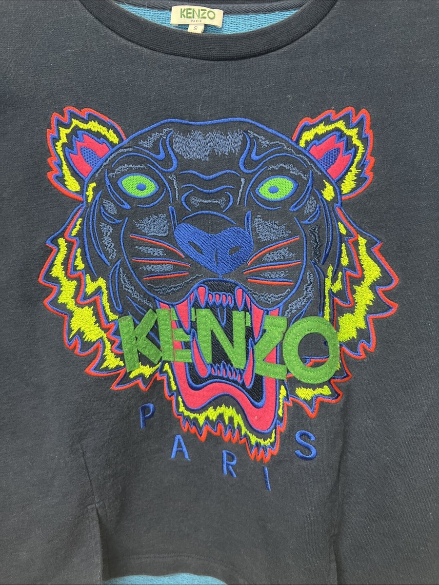 Tiger Kenzo 6-9 Months Vinyl Kenzo Sweatshirt Tiger Embroidered