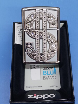 Zippo 20904 Dollar Emblem Swarovski Crystals High Polish Chrome | eBay