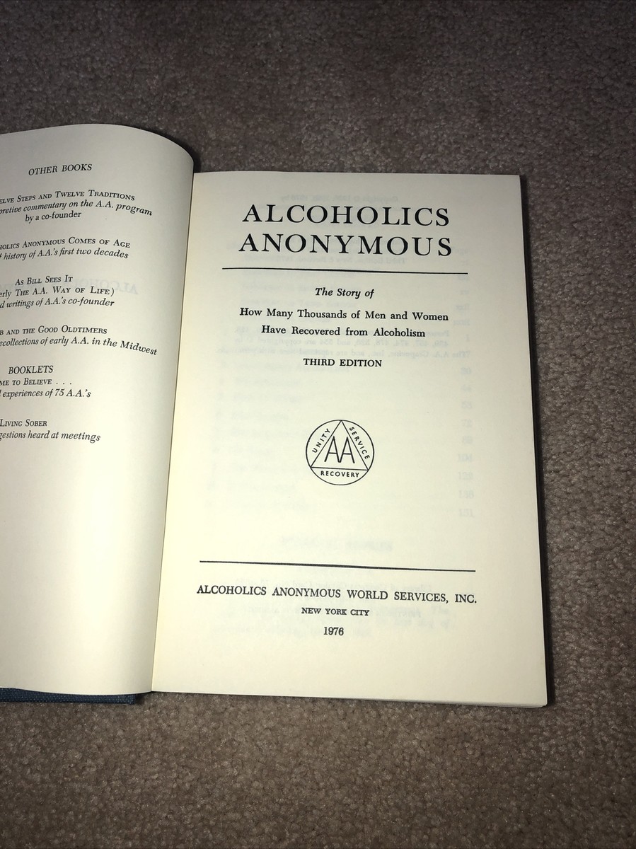 Alcoholics Anonymous Third Edition, 1983 Fourteenth Printing Dust
