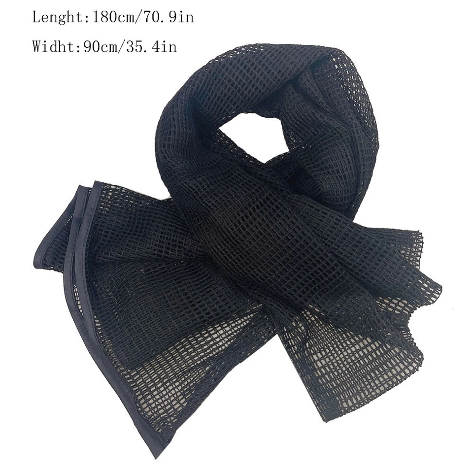 Hombres Mujeres Camuflaje Red Malla Cuello Bufandas Camuflaje Bufanda Transpirable Caza Foto 4 de 4