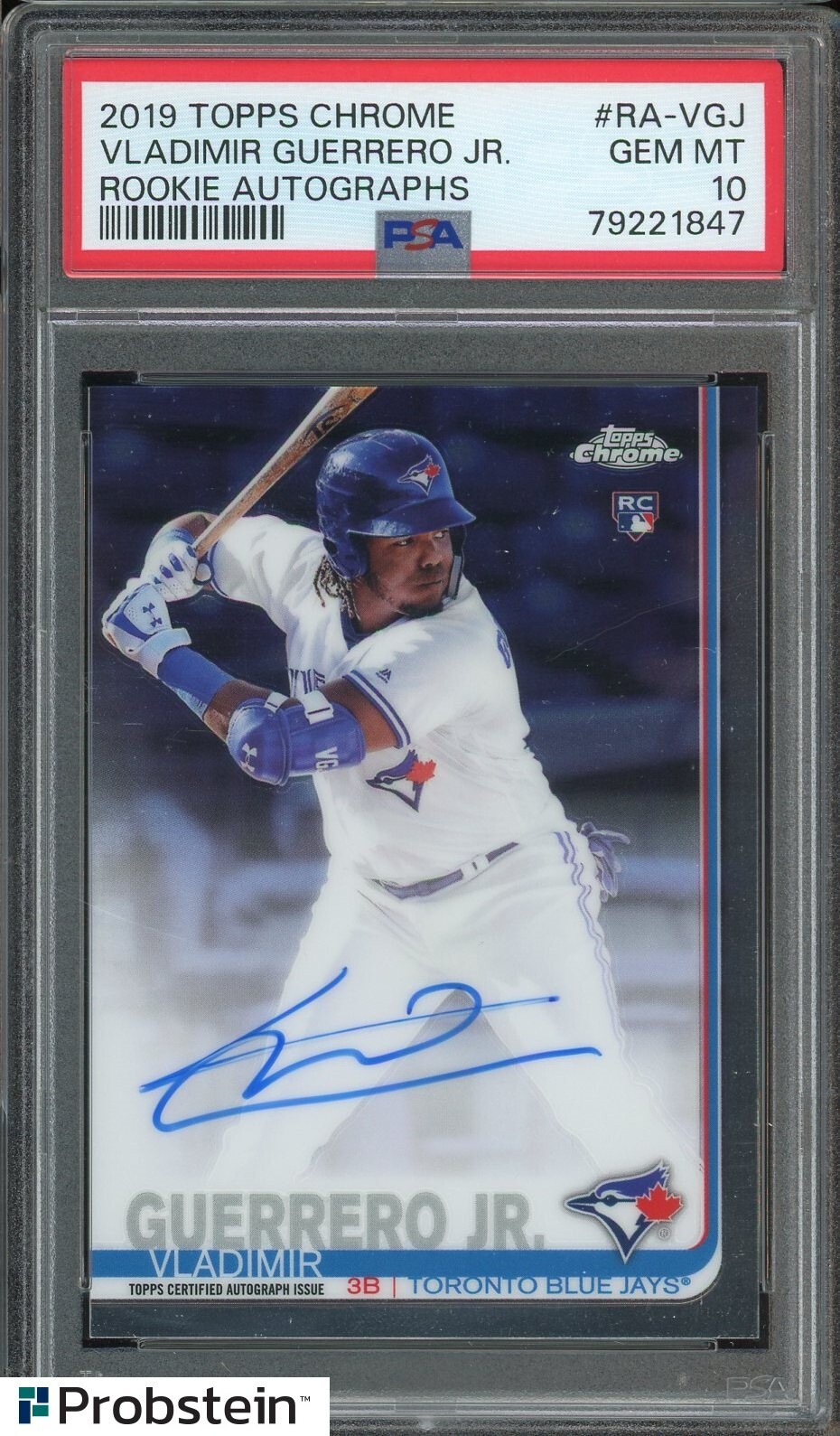 Vladimir Guerrero Jr. 2019 Topps Chrome #RA-VGJ Rookie Auto Price 
