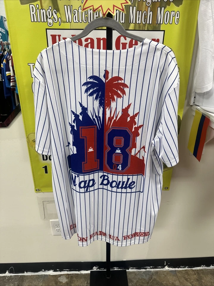 Camiseta de béisbol haitiana hecha a medida oficial All Star para hombre talla XL Foto 2 de 4