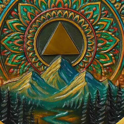 12 Years Sobriety Chips Alcoholics Anonymous Medallion Twelve Year Sobriety Coin - Picture 6 of 16