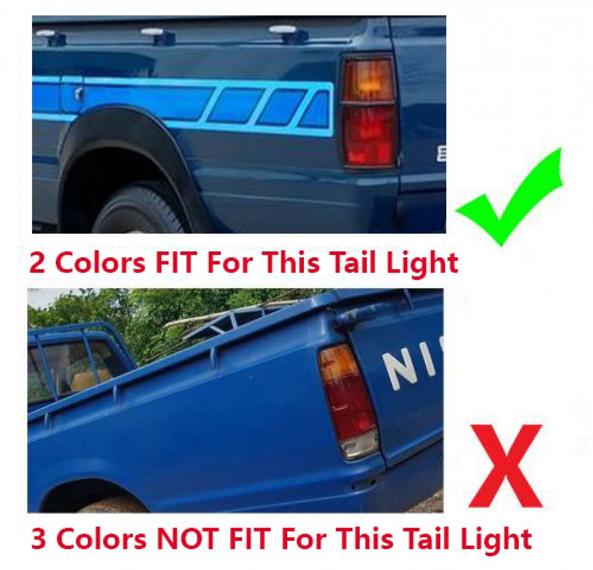 Black Trim 1 Pair Tail Light Lamp For Nissan Datsun 720 4WD 1982 Black Trim 1 Pair Tail Light Lamp For Nissan Datsun 720 4WD 1982