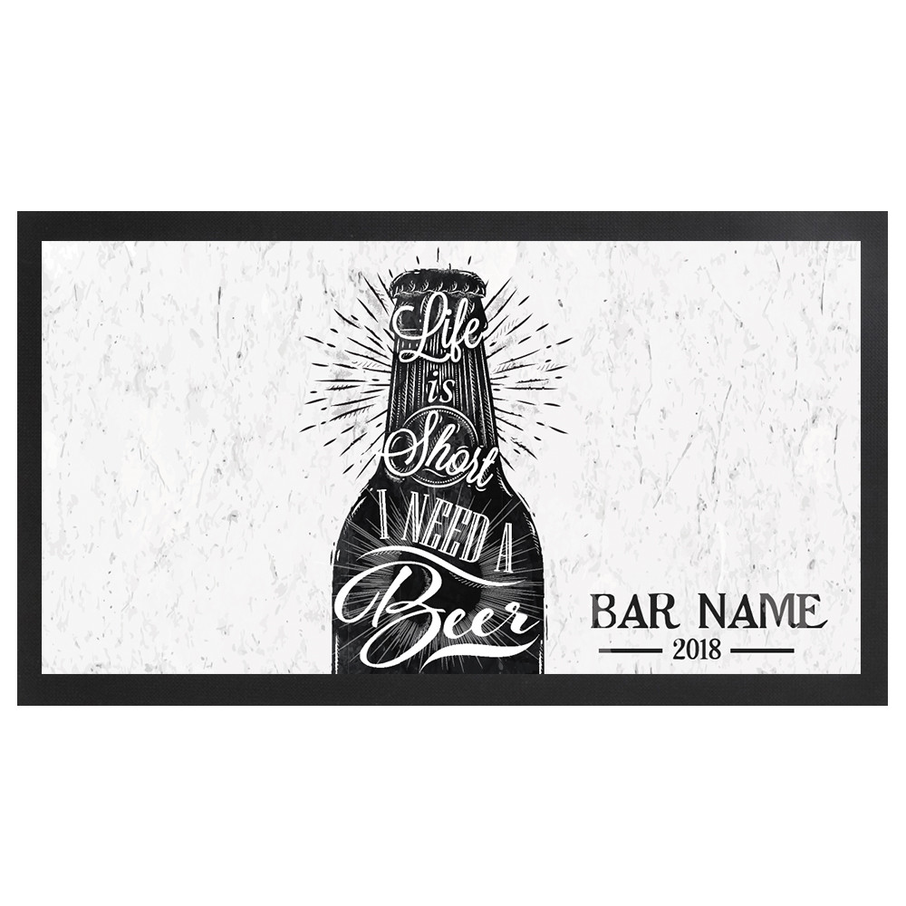 Personalised Bar Runner Novelty Bar Gifts Beer Label Pub Custom Mat