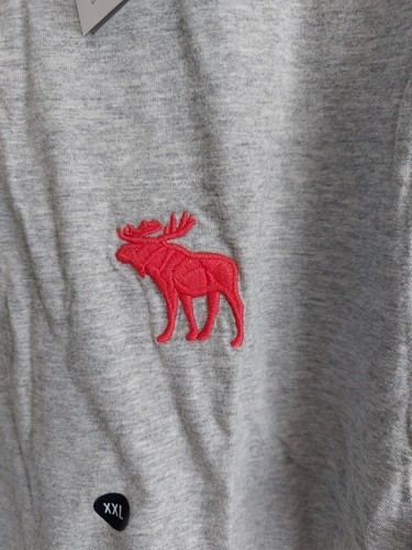 CAMISA HENLEY ABERCROMBIE & FITCH PARA HOMBRE XXL 2XL GRIS MUSCULAR NUEVA CON ETIQUETAS - Imagen 4 de 5