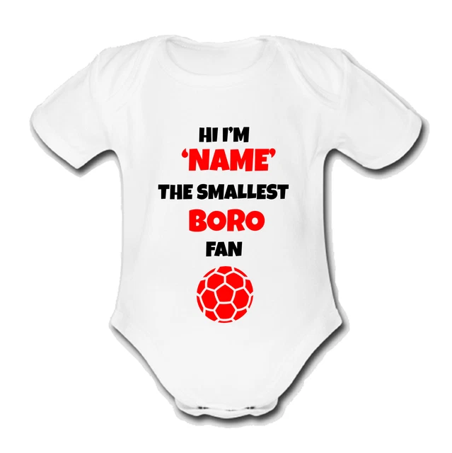 PSYCHOBABY BORO Strampler Baby Weste mitwachsen Geschenk individuell FUSSBALL personalisiert @middlesbrough