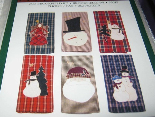 Little Country Quilts Pattern - Holiday Towels # 411 - New Includes 6 Designs - Picture 2 of 4