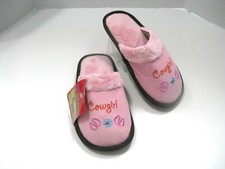 Carstens Girls Cowgirl Cozy Plush Slippers Ages 6-8 Size 12-2 NWT