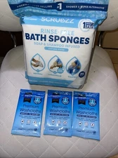 Scrubzz Disposable No Rinse Bathing Wipes 25 Pack All-In-1 Single Use Shower