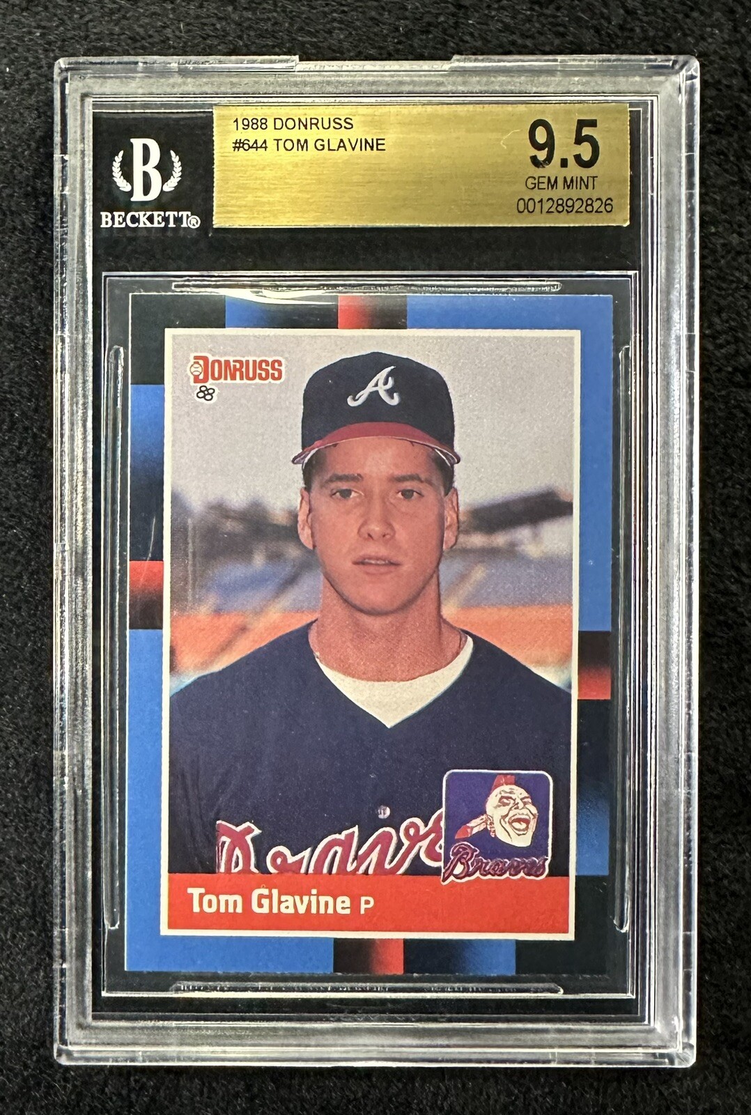 1988 Donruss #644 TOM GLAVINE BGS 9.5 (GEM MINT) - Atlanta Braves - RC - HOF