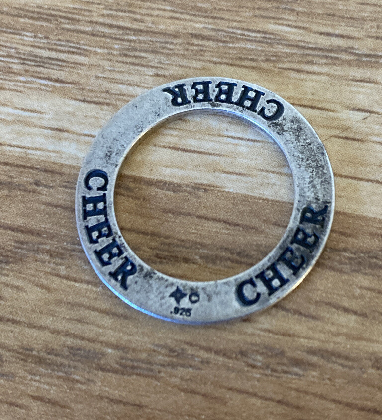 CHEER Charm Round Circle Affirmation Charm Pendan… - image 2
