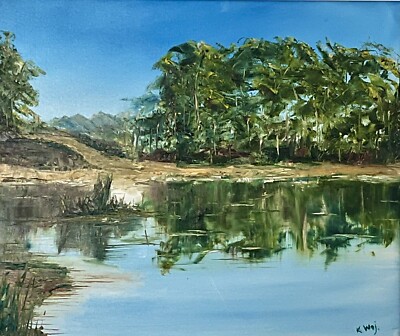 Tahitiische Küste - Öl 24x20'' direkt vom Künstler Gemälde auf Leinwand