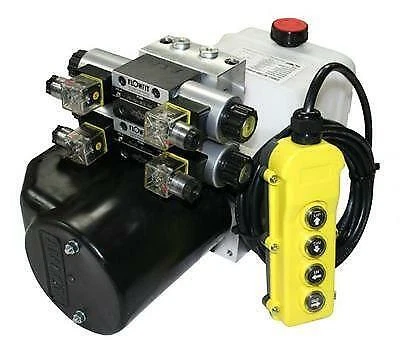 Flowfit 24V DC Double Acting Double Solenoid Hydraulic Power pack 4.5L Tank ZZ00
