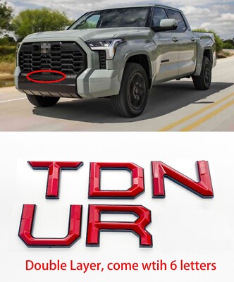 Tailgate Insert Letter For 22-24 Tundra Accessories Red Black