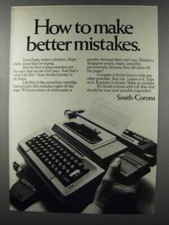 1981 Smith-Corona Coronet XL Typewriter Ad - Mistakes thumbnail
