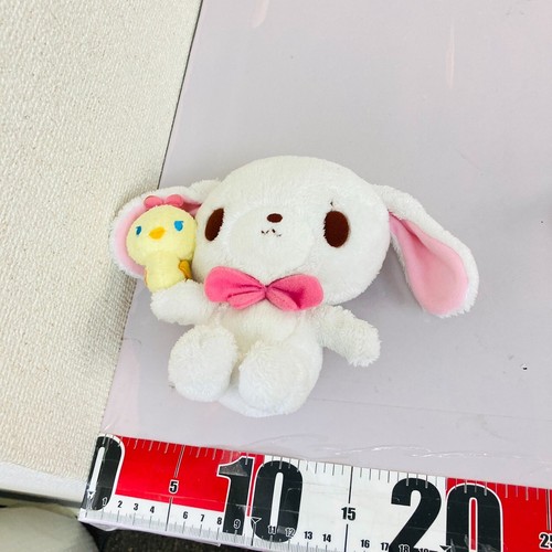 Sanrio Sugar Bunnies Shirousa Plush Soft Stuffed Toy White Pink Ribbon Duck JP - Picture 2 of 24