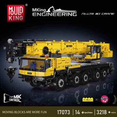 Mould King 17073 - LTM 1100 Mobiler Kran inkl. Motor und RC - Neu - 3218 Teile