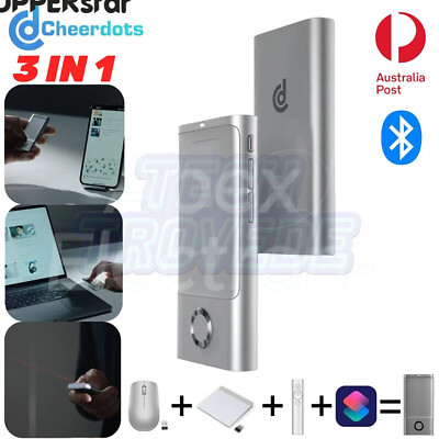 Cheerdots Wireless Air Mouse Presenter Trackpad Laser Pointer Clicker Bluetooth