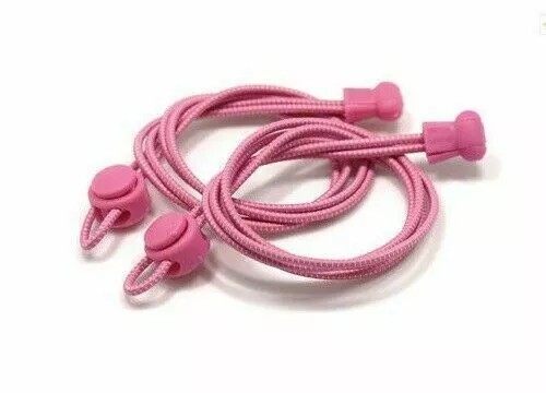 No Tie Shoe Laces Lazy Elastic Round Shoelaces Lock Adults Kids Sports Trainers - Picture 3 of 21