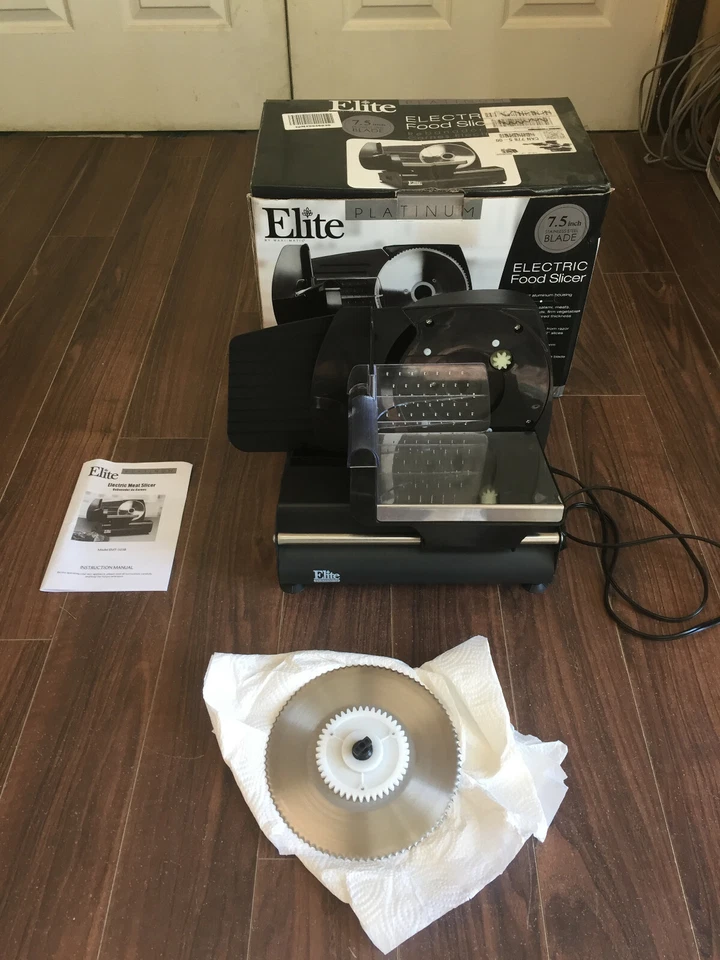 Rebanada de comida eléctrica de aluminio fundido a presión Maxi-Matic EMT-503B Elite Gourmet 130 vatios Foto 2 de 4