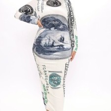 New Fashion Nova bodycon "Show Me the Money" velvet dress, 1X