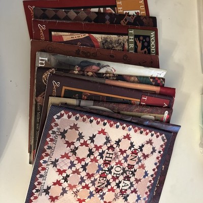Quilt Books Lot Vintage Acorn Threads Expressions Flannel Christmas Or Not Q49