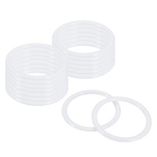 15Pcs Dream Catcher Rings, 2" Plastic Macrame Wreath Floral Round Hoop, White