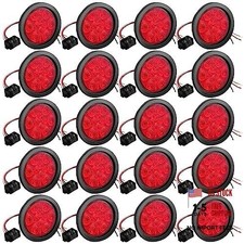 20 Pcs 4 Inch Round Led Trailer Tail Lights 12 Led Waterproof 4 12v Brake 20 Pcs 4 Inch Round Led Trailer Tail Lights 12 Led Waterproof 4 12v Brake