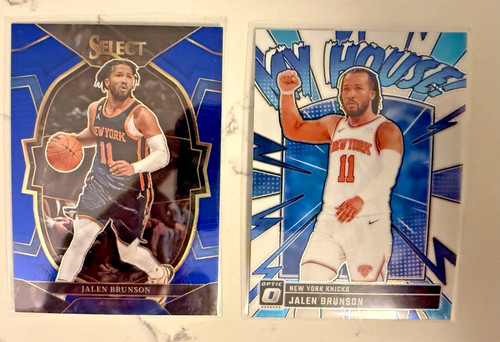 Jalen Brunson Knicks 2 Card Lot Donruss Optic Panini NBA Finals