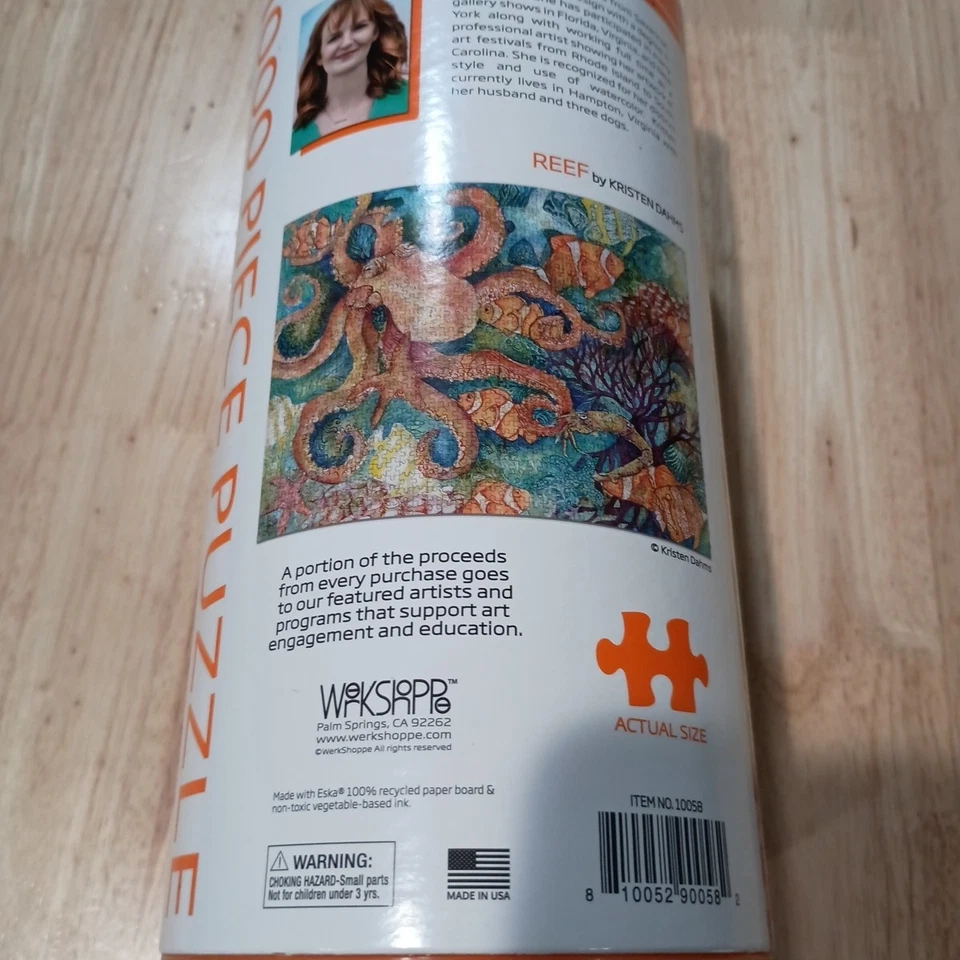 Werkshoppe Kristen Dahms 1000 Piece Octopus Sealife Fish Coral Starfish Puzzle - Image 3 of 3
