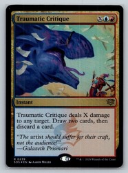 Traumatic Critique 239 Secrets of Strixhaven Foil Rare