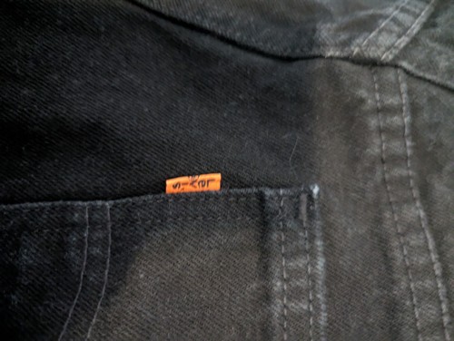 Levis 550 Jeans Mens 33X34 Black Orange Tab Relaxed Fit (1997)Vintage - Picture 5 of 13